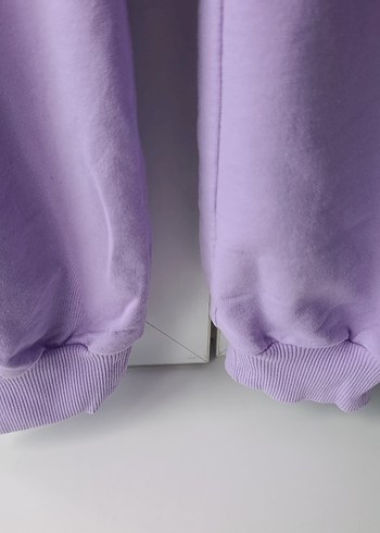 Mor Pastel Nakışlı Kadın eşofman altı - Görsel 3