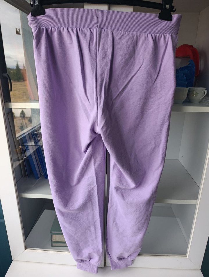 Mor Pastel Nakışlı Kadın eşofman altı - Görsel 2