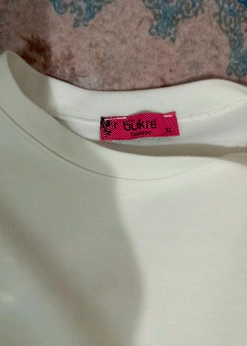 Beyaz Uzun Kollu Rahat Kesim Sweatshirt - Görsel 2