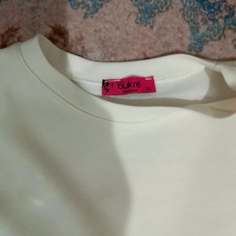 Beyaz Uzun Kollu Rahat Kesim Sweatshirt - Görsel 2