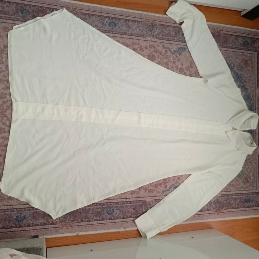 Uzun Kollu Beyaz V Yaka düğünlere uygun - Görsel 2