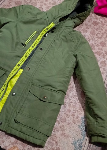 Erkek Çocuk Yeşil Fermuarlı Street Wear Mont - Görsel 2