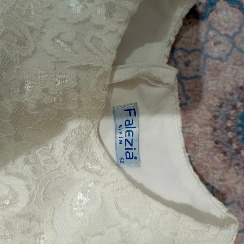 Uzun Kollu Dantel Detaylı Pembe Abiye Elbise - Görsel 5