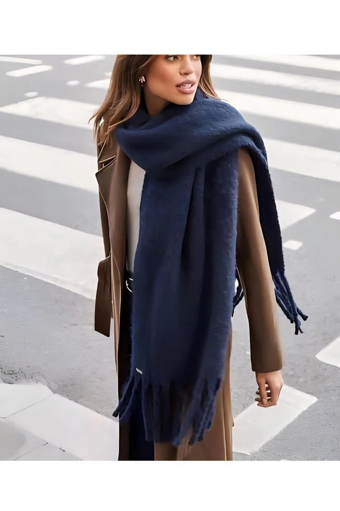 Puffy Chic Premium Soft Buklet Atkı Yeni Lacivert - Görsel 2