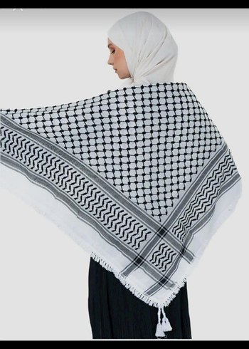 Püsküllü Keffiyeh Puşi Orijinal 140×140 - Görsel 2