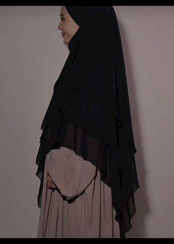 Kaliteli Hazır Peçeli Şifon Sufle Şal Yeni Siyah - Görsel 3