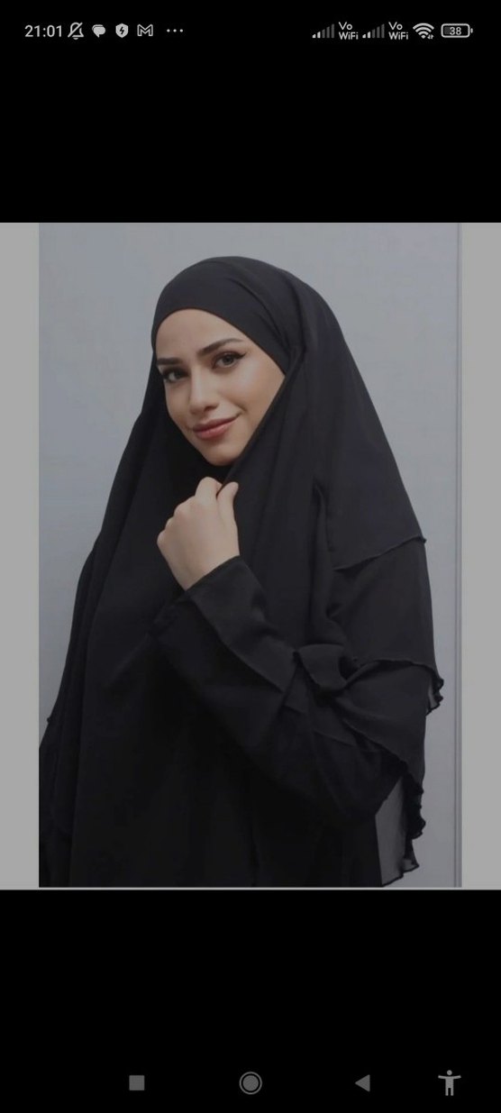 Kaliteli Hazır Peçeli Şifon Sufle Şal Yeni Siyah - Görsel 2