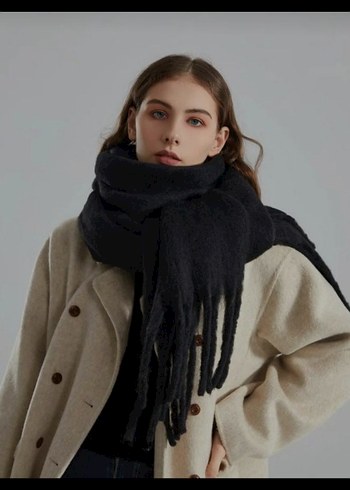 Puffy Chic Premium Soft Buklet Atkı Yeni Şal - Şık ve Rahat - Görsel 2