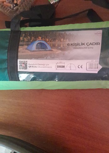 6 Kişilik Baskılı Camel Renk Çadır 220x250x150 cm - Görsel 5