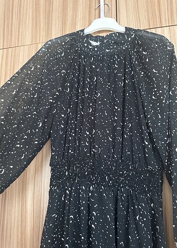 Kadın Siyah Uzun Piliseli Elbise - Görsel 3