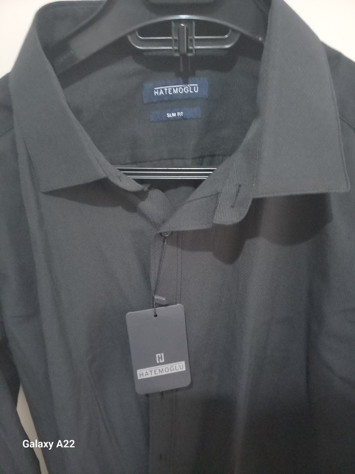 Erkek Siyah Uzun Kollu Regular Fit Gömlek - Görsel 2