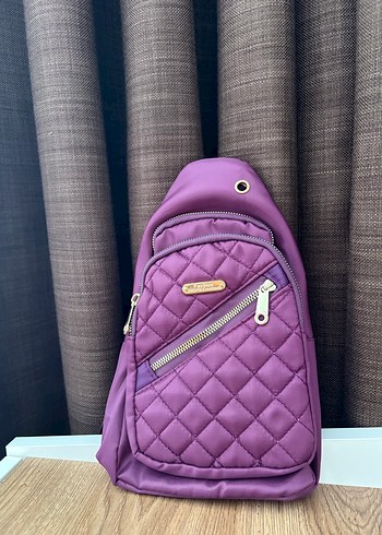 Mor Fermuarlı Kadın Çapraz Çanta - Görsel 2