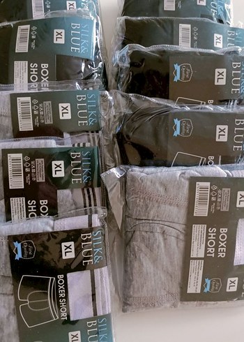 l/xl Beden Mavi Baskılı Erkek Boxer Şort XL