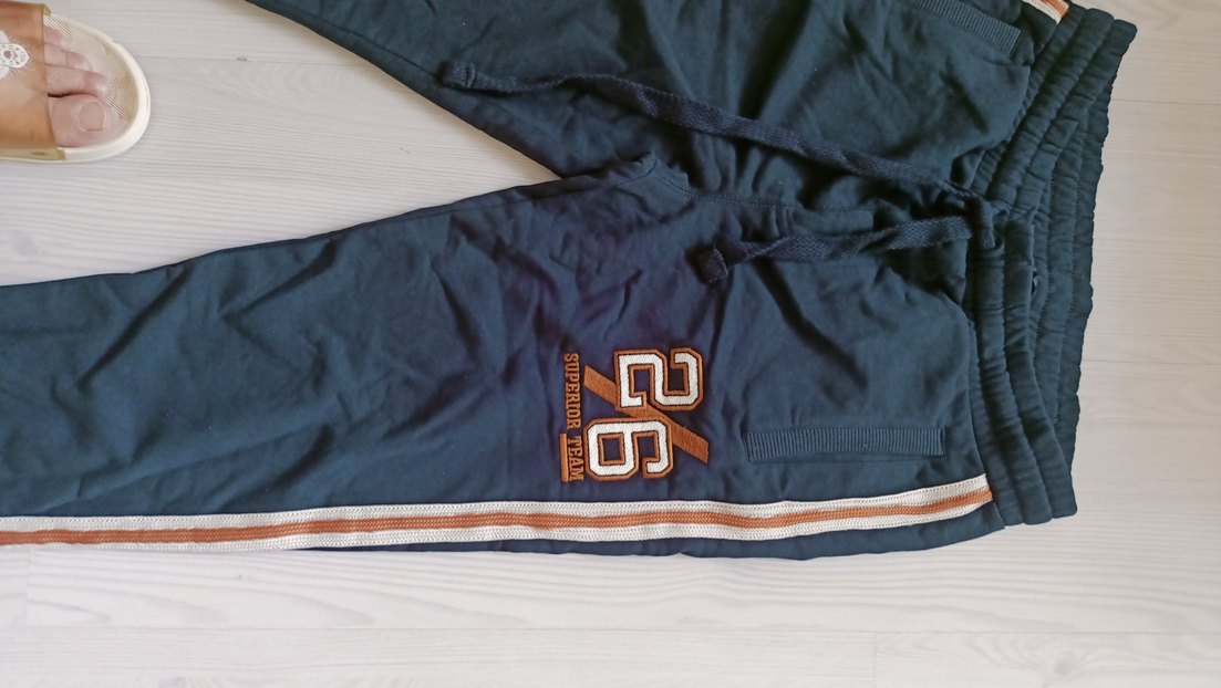 Erkek Bel Detaylı Gri Eşofman Altı - Görsel 2