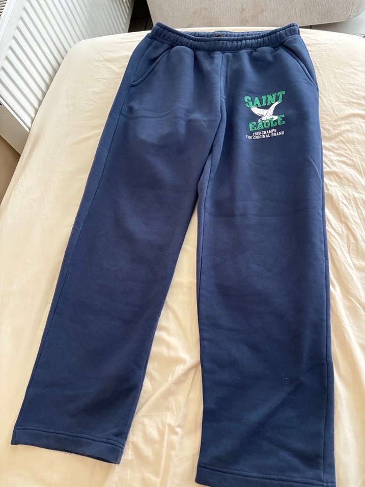 Erkek Lacivert Baskılı Rahat Eşofman - Görsel 2