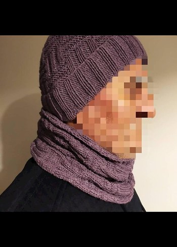 Erkek Midi Gri Örgü Atkı