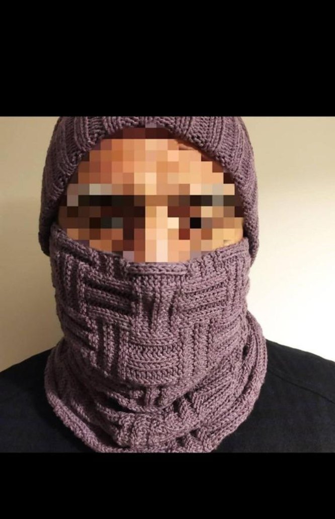 Erkek Midi Gri Örgü Atkı - Görsel 2