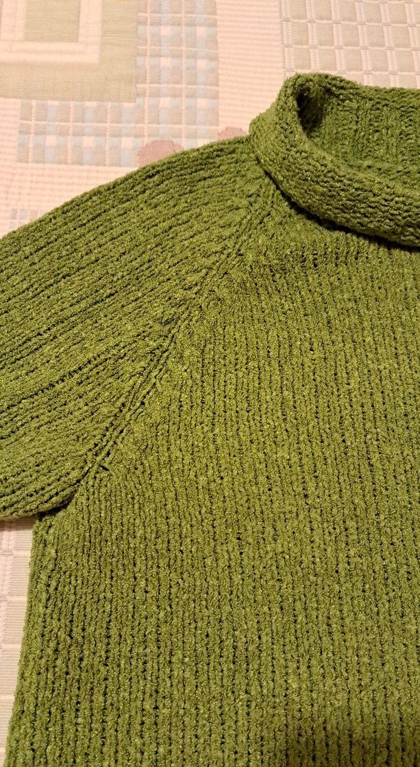 Kadın Haki Renk Boğazlı Triko Kazak - Görsel 3