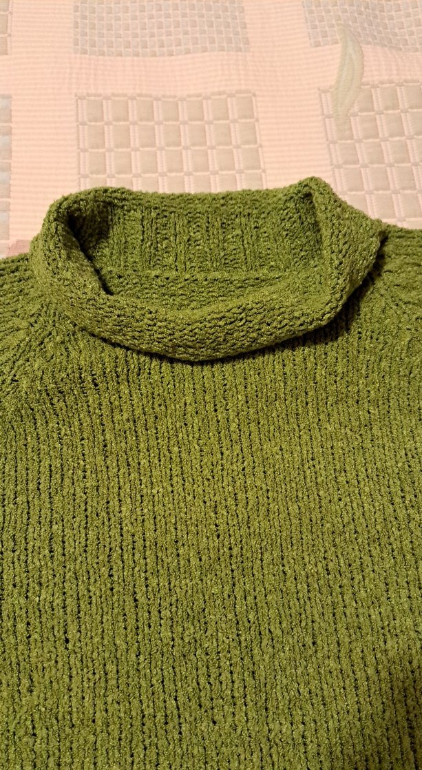 Kadın Haki Renk Boğazlı Triko Kazak - Görsel 2