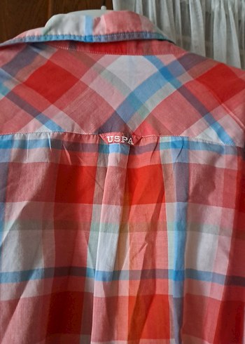 Düğmeli Kırmızı Salaş Midi Gömlek - Görsel 4