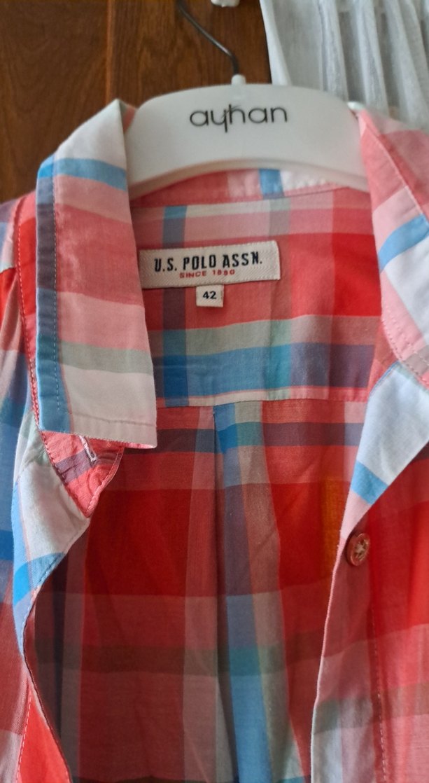 Düğmeli Kırmızı Salaş Midi Gömlek - Görsel 2