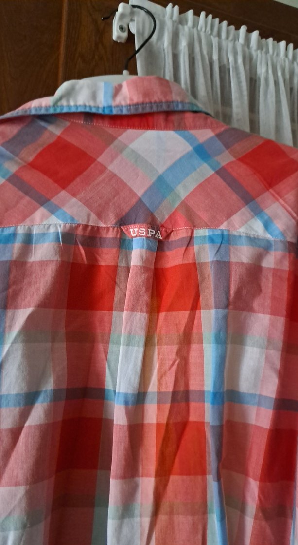 Düğmeli Kırmızı Salaş Midi Gömlek - Görsel 4