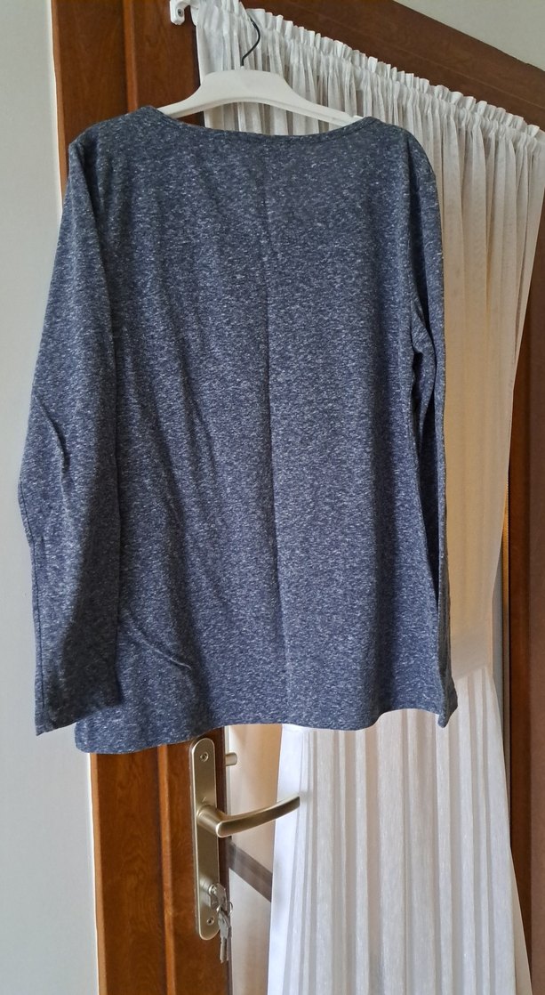 Gri Triko Kadın penye Boncuk Detaylı - Görsel 3