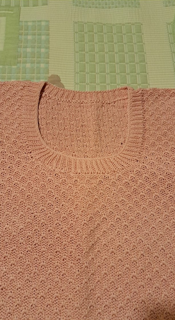 Pembe Kısa Kollu Örgü Kadın Kazak - Görsel 3