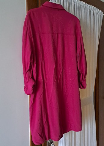 Bordo Uzun Kollu Düğmeli Bohem Tunik - Görsel 3