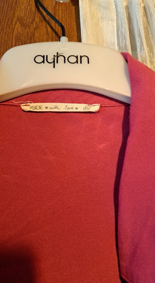 Bordo Uzun Kollu Düğmeli Bohem Tunik - Görsel 2