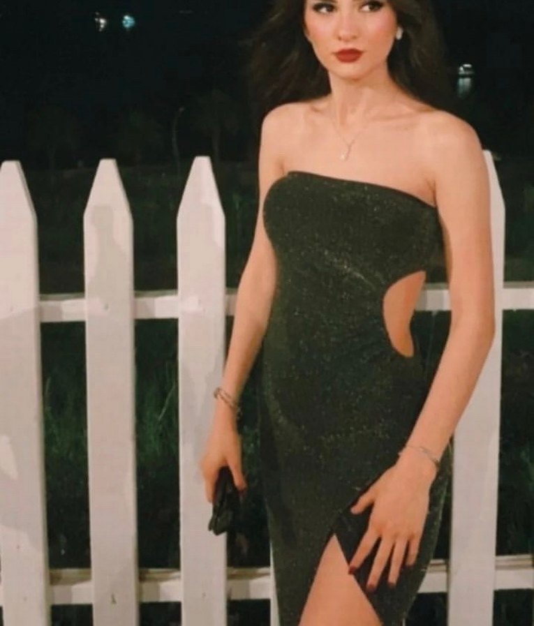 Siyah Straplez Uzun Abiye Elbise - Görsel 2