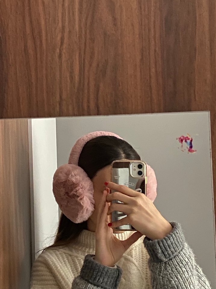 Pembe Peluş Kulaklık - Görsel 5