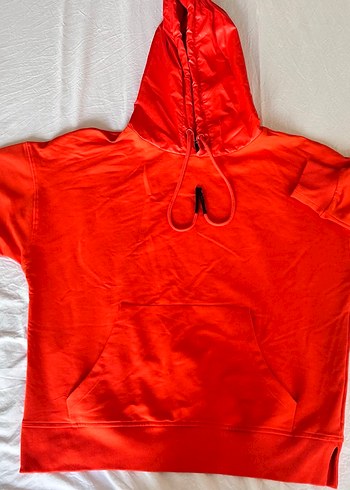Turuncu Kapüşonlu Kadın Sweatshirt