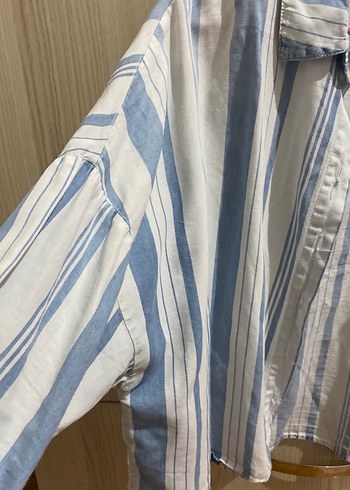 Mavi Düğmeli Uzun Kollu Gömlek - Görsel 3