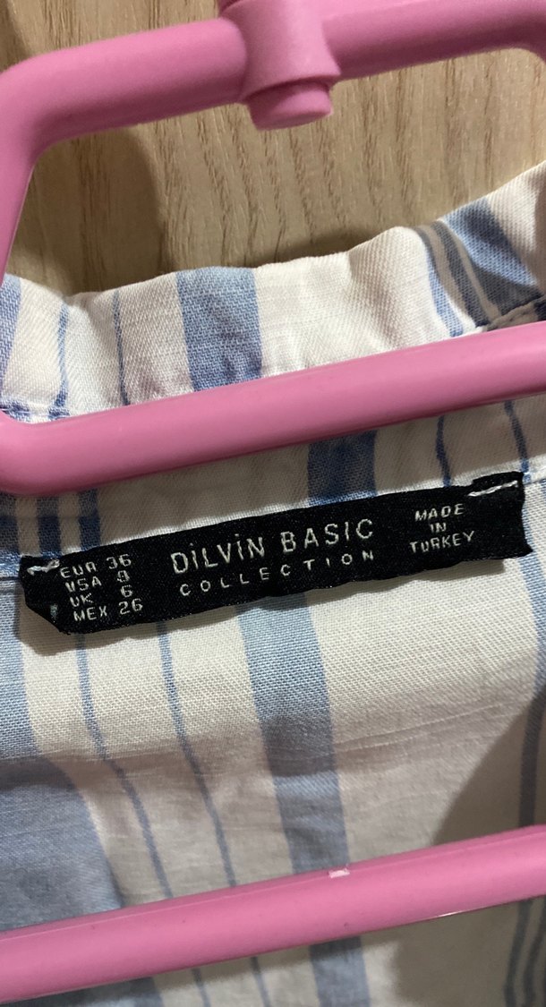 Mavi Düğmeli Uzun Kollu Gömlek - Görsel 2