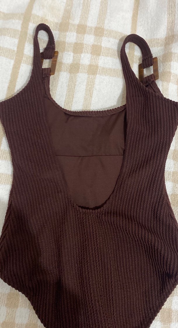 Kahverengi Tokalı Askılı Mayo - Görsel 4