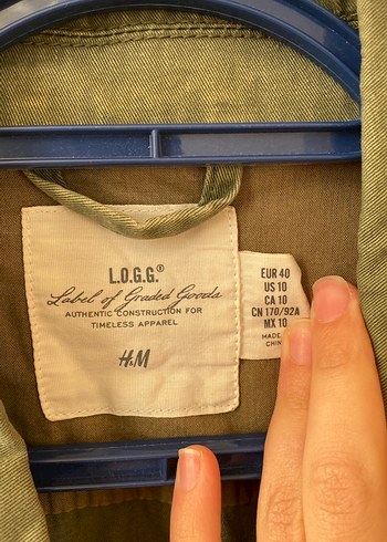 Düğmeli haki Kadın Ceket - Görsel 2