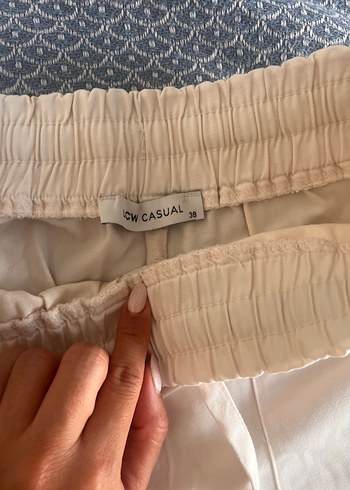 38 Beden ten rengi Renk Bej Kadın Pamuklu Rahat Kesim Pantolon 38 beden