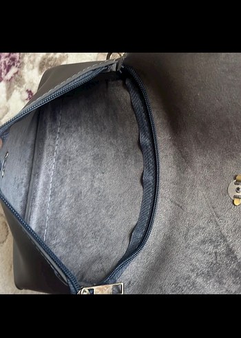 Zara Gri Deri Kadın Çanta - Görsel 3