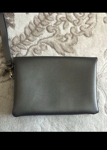 Zara Gri Deri Kadın Çanta - Görsel 2