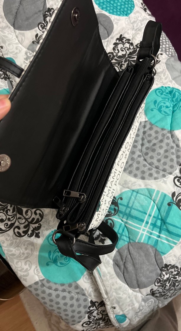 Beyaz Baskılı Kadın Omuz Çantası - Görsel 2