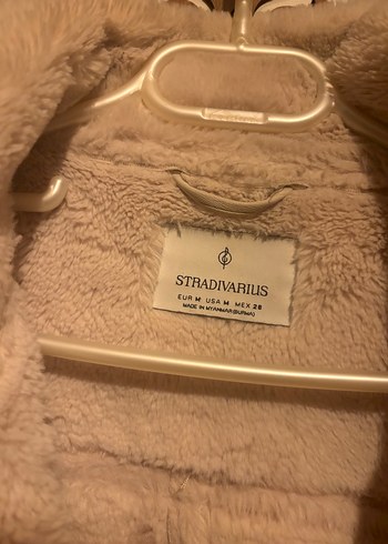 Stradivarius Bej Deri Kürklü Kadın Ceket