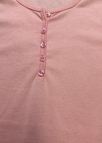 Düğmeli Pembe Kadın Atlet - Görsel 2