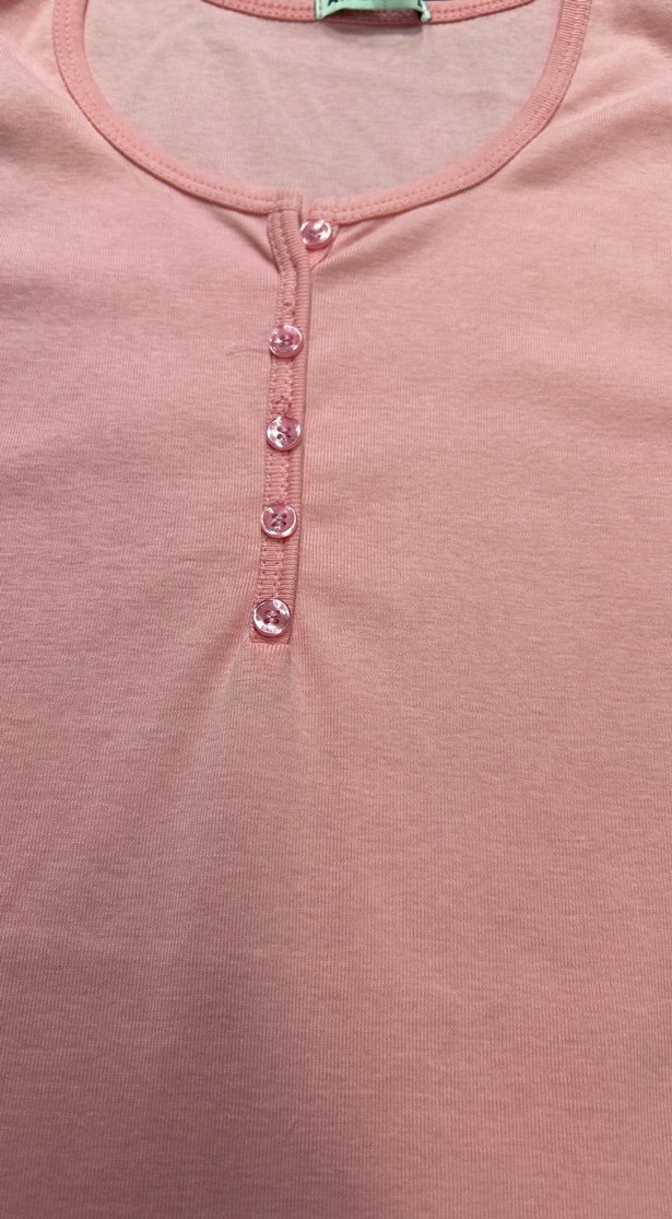 Düğmeli Pembe Kadın Atlet - Görsel 2