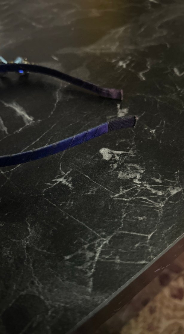 Mavi Parlak Cam Taşlı Kadın Saç Aksesuarı - Görsel 3