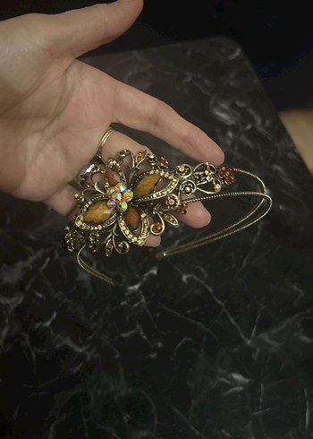 Boncuklu Vintage Bohem Saç Aksesuarı - Görsel 5