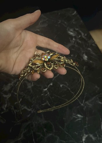 Boncuklu Vintage Bohem Saç Aksesuarı - Görsel 4