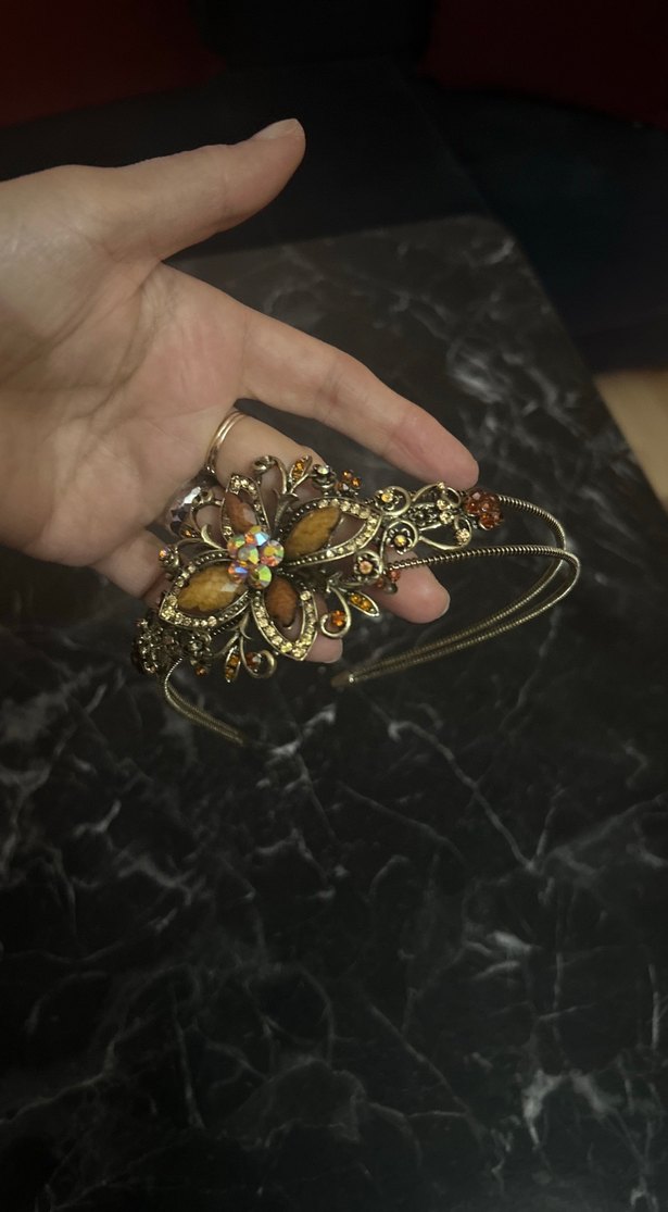 Boncuklu Vintage Bohem Saç Aksesuarı - Görsel 5