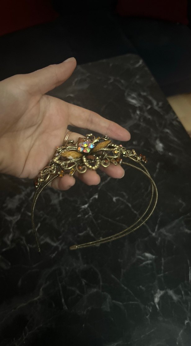 Boncuklu Vintage Bohem Saç Aksesuarı - Görsel 4