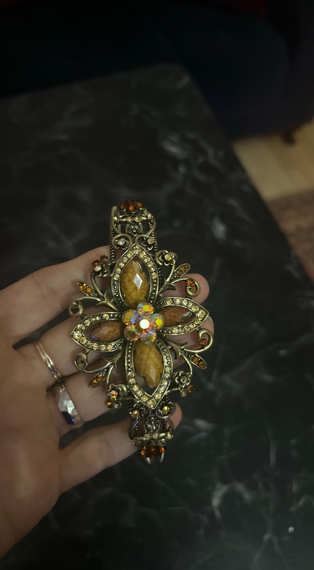 Boncuklu Vintage Bohem Saç Aksesuarı - Görsel 3